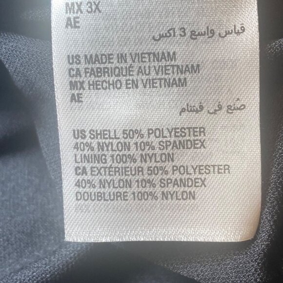 Alfani Metallic Black & Silver Top 3X Short Sleeve Holiday Party Celebration - Picture 9 of 9